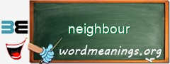 WordMeaning blackboard for neighbour